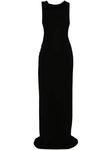 Alberta Ferretti креповое платье макси, черный