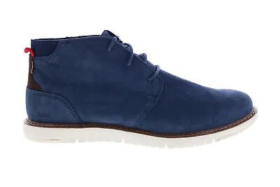 Toms Navi 10014363 Мужские синие ботинки из нубука на шнуровке Chukkas 12