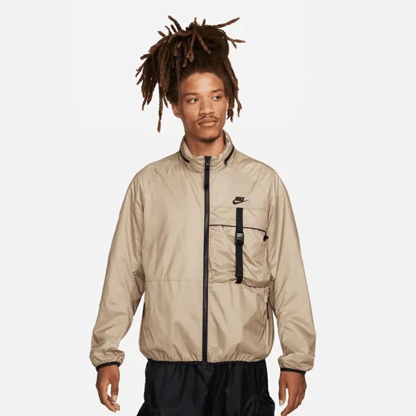 Спортивная куртка Tech Woven N24 со складной подкладкой NIKE, цвет khaki/black