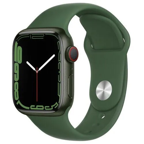 Умные часы Apple Watch Series 7 41mm GPS + Cellular Aluminium with Sport Band, зеленый клевер