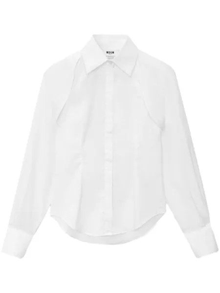 MSGM рубашка со съемными рукавами, белый