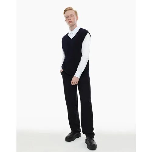Школьные брюки Gloria Jeans, классический стиль, размер 158 (40), черный
