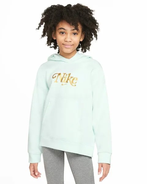 Флисовая худи Nike Girls Sportswear Club цвета LimeIce/Gold, разные размеры