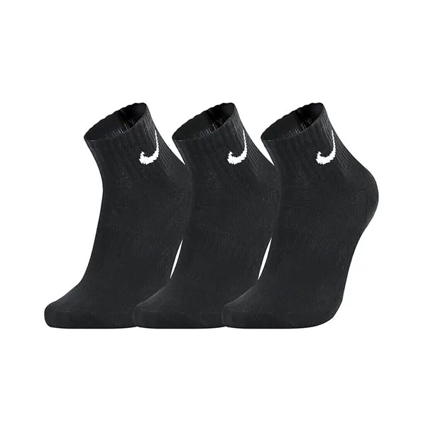 Черные носки Dri-Fit унисекс на каждый день с хлопковой подушкой, 3 пары, размер: средний