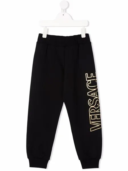 Versace Kids спортивные брюки с логотипом
