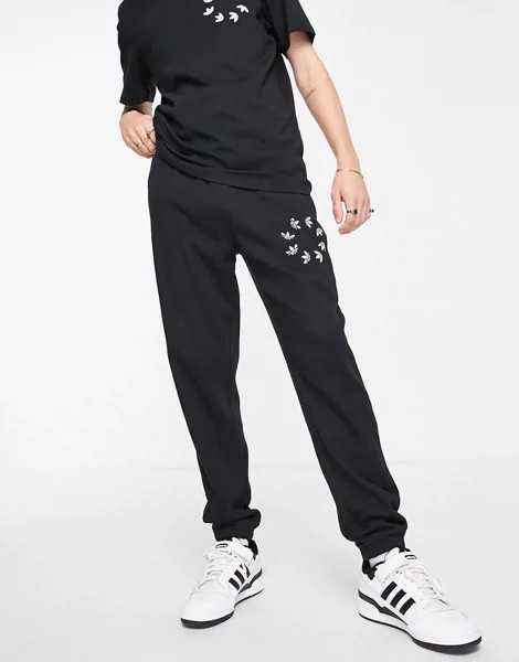 Черные джоггеры с броским логотипом adidas Originals adicolor-Черный цвет
