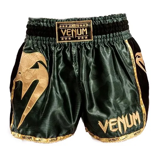 Шорты для тайского бокса Venum Giant Camo Khaki/Gold (XXL)