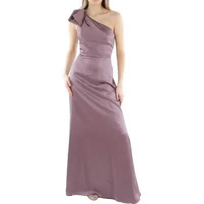 Женское розовое атласное вечернее платье трапециевидной формы от Amsale 16 BHFO 6869