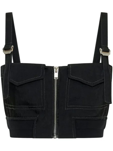 Укороченный топ-бюстье Dion Lee, черный