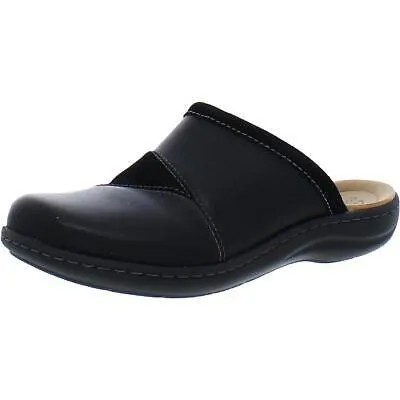 Женские туфли-мюли Clarks LaurieAnn Kyla, черные кожаные сабо, ширина 8 (C,D,W), BHFO 5010