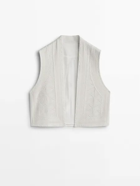 Жилет женский Massimo Dutti 518073025 белый S (доставка из-за рубежа)