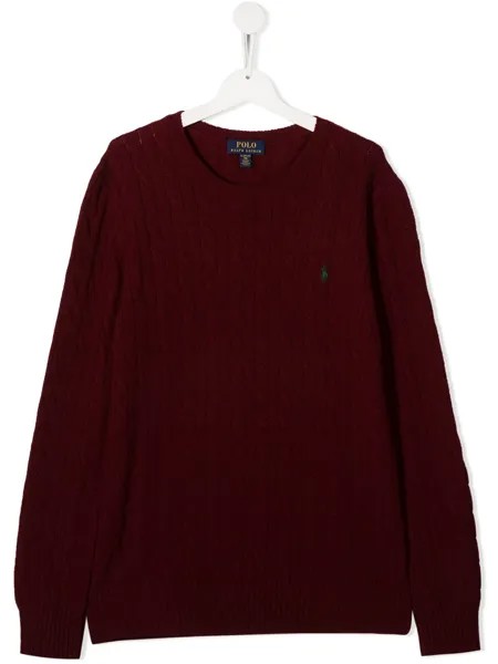 Ralph Lauren Kids джемпер фактурной вязки с круглым вырезом