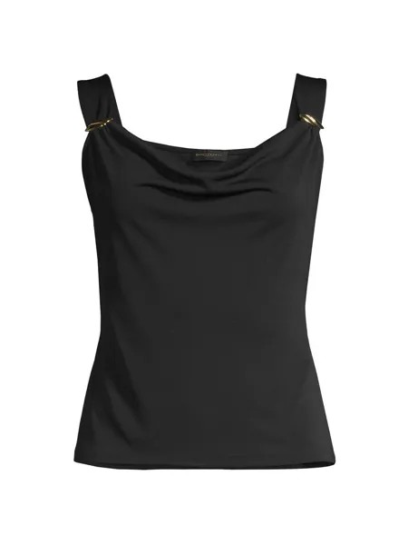 Майка с воротником-хомутом Rustic Chic Archive Donna Karan New York, черный