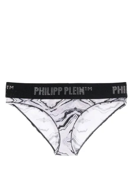 Трусы-брифы со стразами Philipp Plein, белый