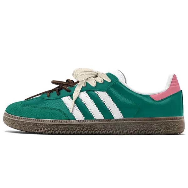 Кроссовки adidas originals SAMBA OG Skateboarding Shoes Unisex Low-top Pink, зеленый