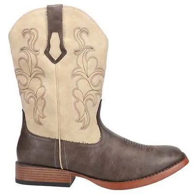 Мужские коричневые повседневные ботинки Roper Blaze Tan Shaft Square Toe Cowboy 09-020-0191-308