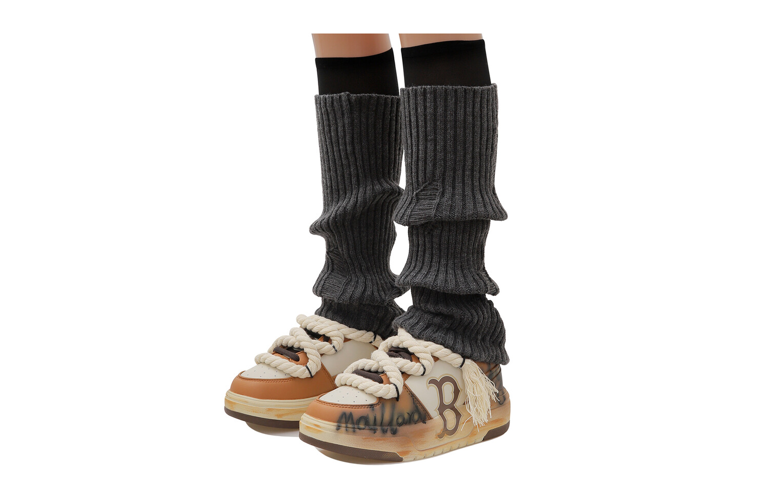 Кроссовки MLB Chunky Liner Skateboarding Shoes Unisex Low-top Yellow/Brown, хаки/антрацит/черный