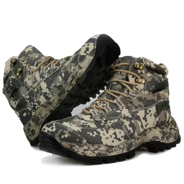 Ботинки мужские тактические, военные полусапожки, Рабочая защитная обувь, для скалолазания, большие размеры 40-46