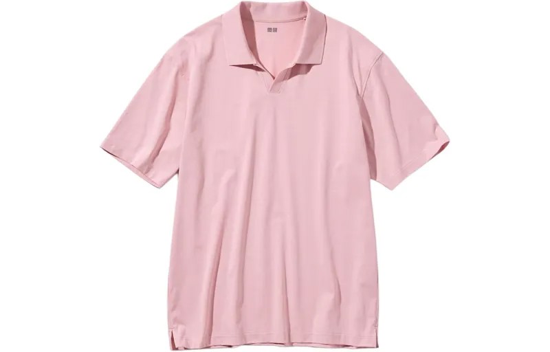 Рубашка поло унисекс розовая Uniqlo, розовый