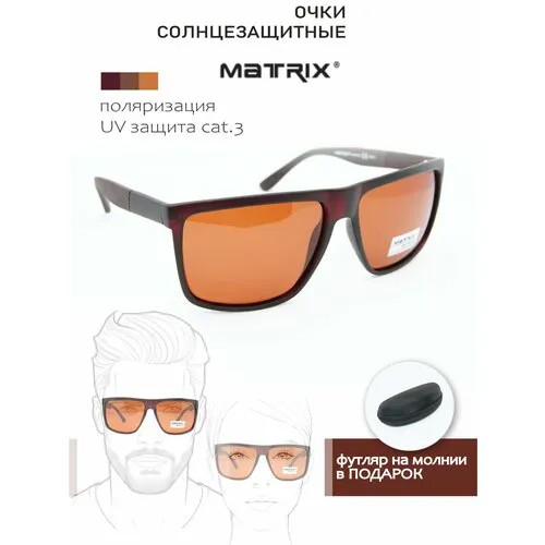 Солнцезащитные очки Matrix, коричневый
