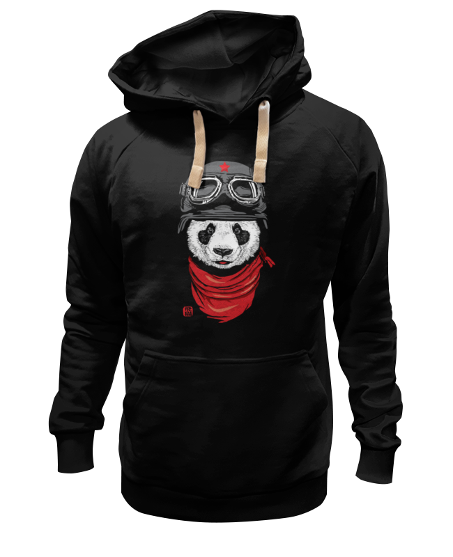 Худи Printio Панда (panda) черное 3XL