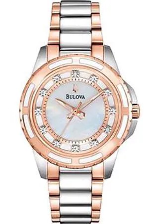 Японские наручные  женские часы Bulova 98S134. Коллекция Diamonds