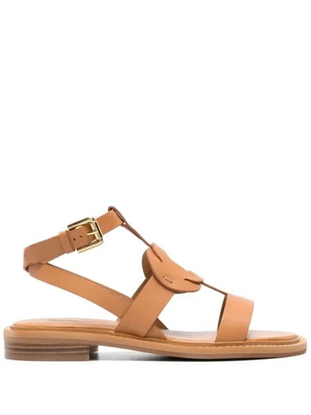 See by Chloé сандалии Loys на плоской подошве, нейтральный цвет
