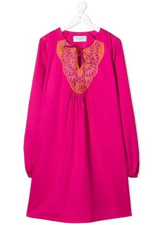 Alberta Ferretti Kids платье туника с вышивкой