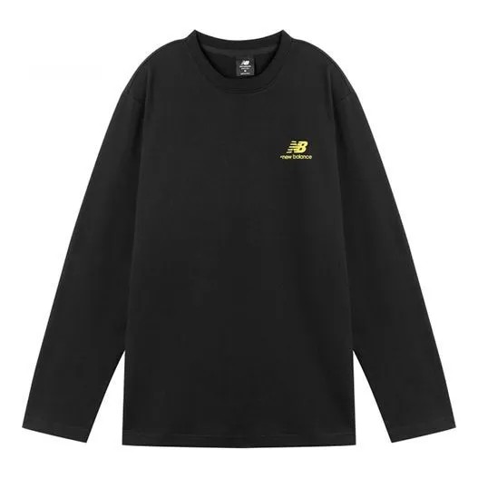 Толстовка с капюшоном, трикотажный топ с принтом, круглый вырез, пуловер New Balance, черный