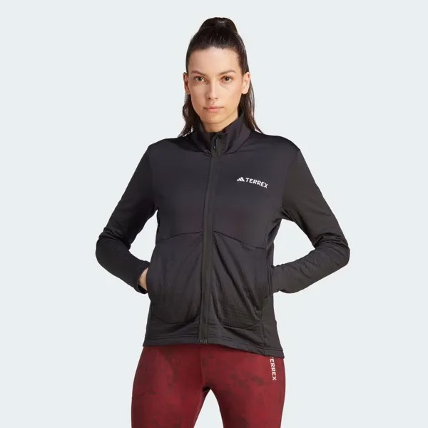 Легкая флисовая куртка Terrex Multi с молнией во всю длину Adidas, цвет Black