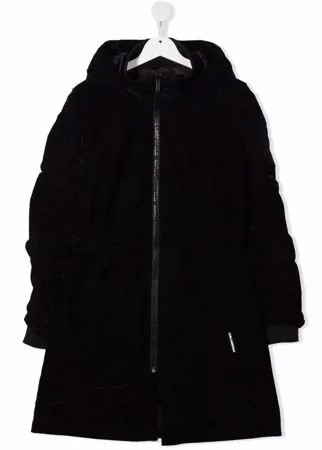 Karl Lagerfeld Kids пальто на молнии с капюшоном