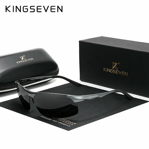 Солнцезащитные очки KINGSEVEN, серый металлик