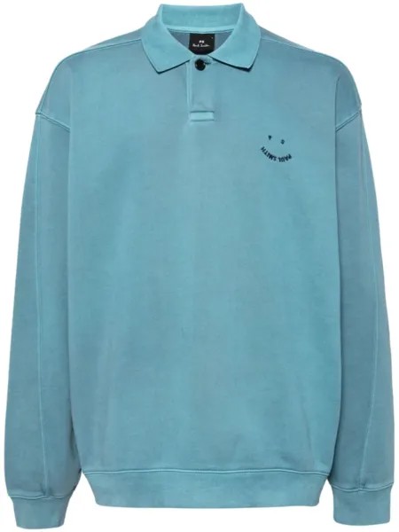 Рубашка поло с вышивкой Happy PS Paul Smith, синий