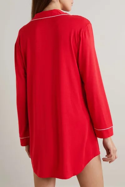 EBERJEY ночная рубашка Gisele из эластичного модала с окантовкой, красный