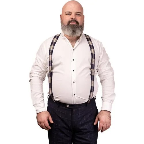 Подтяжки Stilmark, текстиль, для мужчин, бежевый, синий