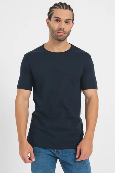 Футболка с овальным вырезом Esprit, синий