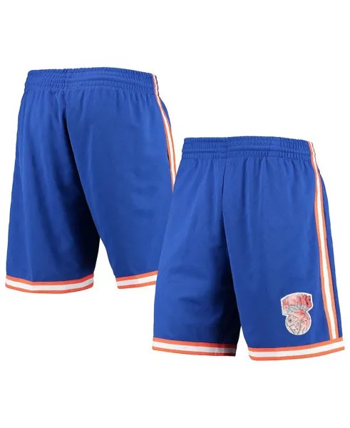 Мужские синие шорты new york knicks 1991 hardwood classics 75th anniversary swingman Mitchell & Ness, синий
