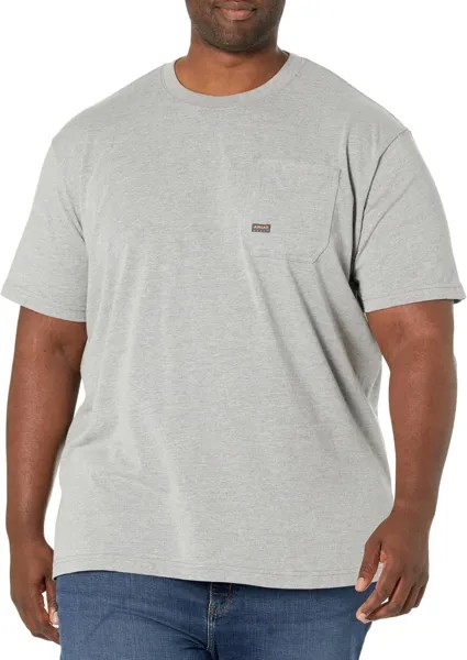 Хлопковая прочная американская футболка Big & Tall Rebar для активного отдыха на открытом воздухе Ariat, цвет Heather Grey