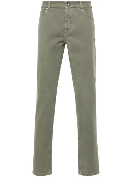 Brunello Cucinelli узкие джинсы, зеленый