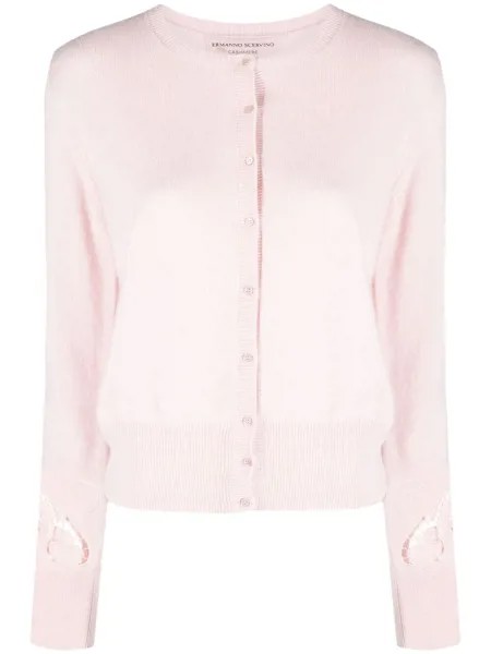 Ermanno Scervino кашемировый кардиган с кружевом