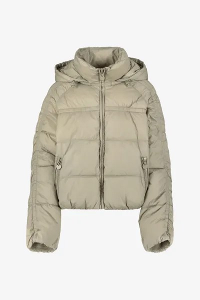 Голубой пуховик укороченного кроя Esprit, бежевый
