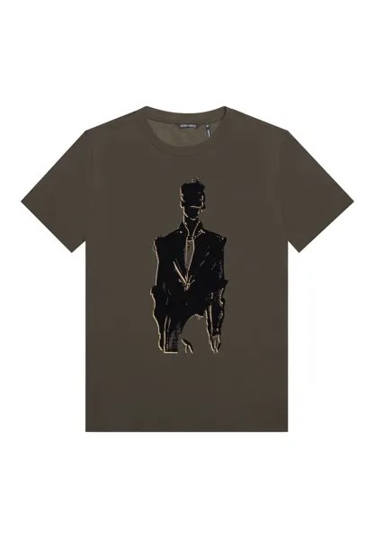 Футболка с принтом REGULAR FIT With RICHARD HAMBLETON Antony Morato, цвет military green