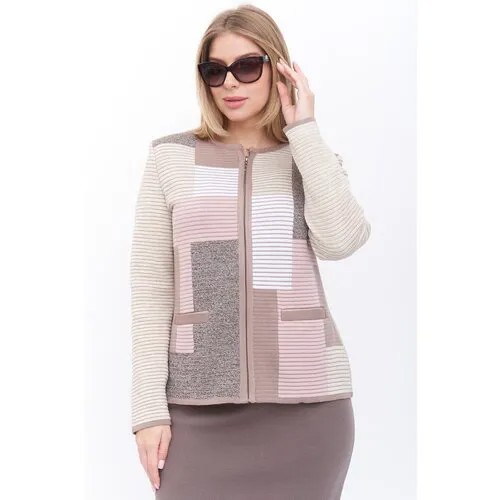 Пиджак Текстильная Мануфактура, размер 48, белый, розовый