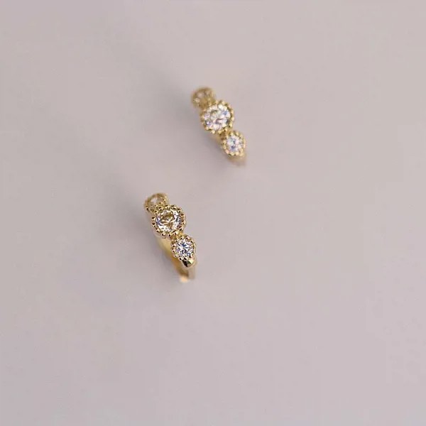 CMajor 9K однотонные золотые серьги, модные темпераментные изящные элегантные Простые CZ серьги-кольца, подарок для женщин и детей