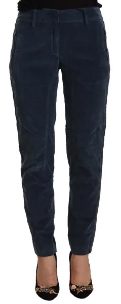 Брюки PESERICO Зауженные синие хлопковые эластичные брюки со средней посадкой IT40/US6/S Рекомендуемая розничная цена 300 долларов США