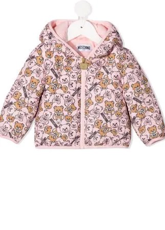 Moschino Kids пуховик с принтом Teddy Bear