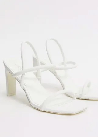 Босоножки на каблуке с квадратным носом и ремешками ALDO-Белый