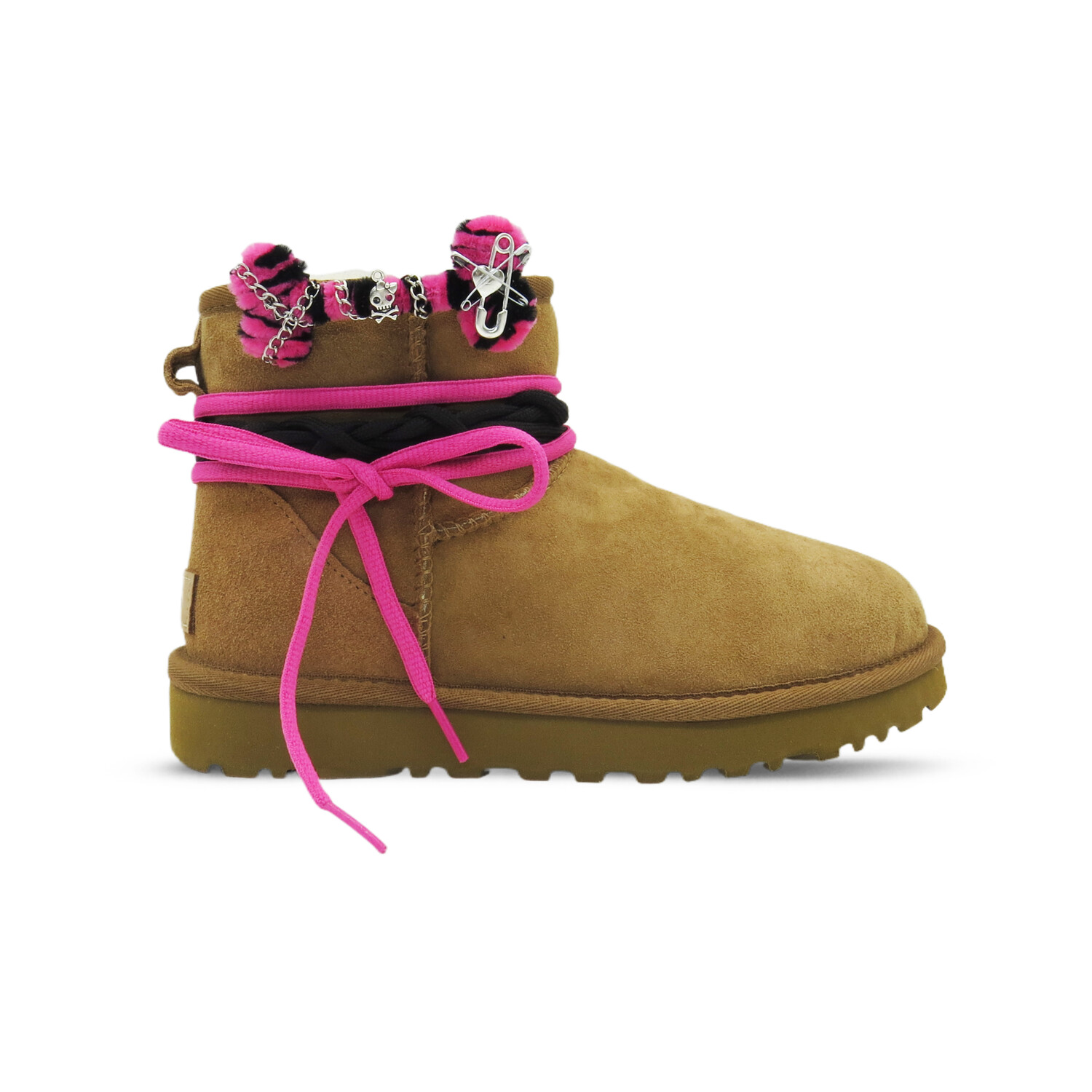 CLASSIC MINI Зимние ботинки женские розовые/черные Ugg