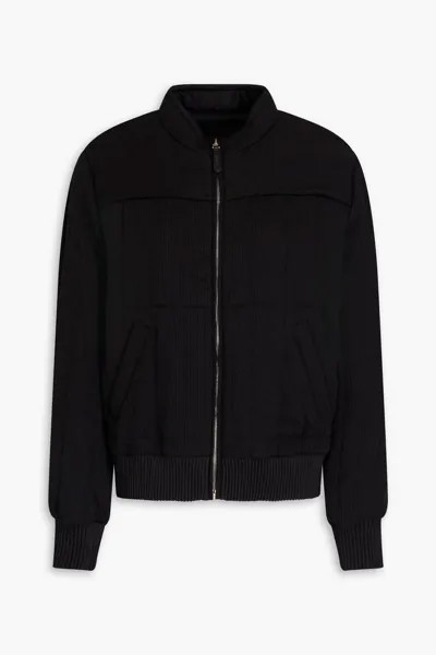 Стеганая льняная куртка в стиле колор-блок Chloé, черный