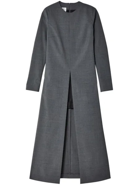 MM6 Maison Margiela платье с длинными рукавами из смеси натуральной шерсти, серый
